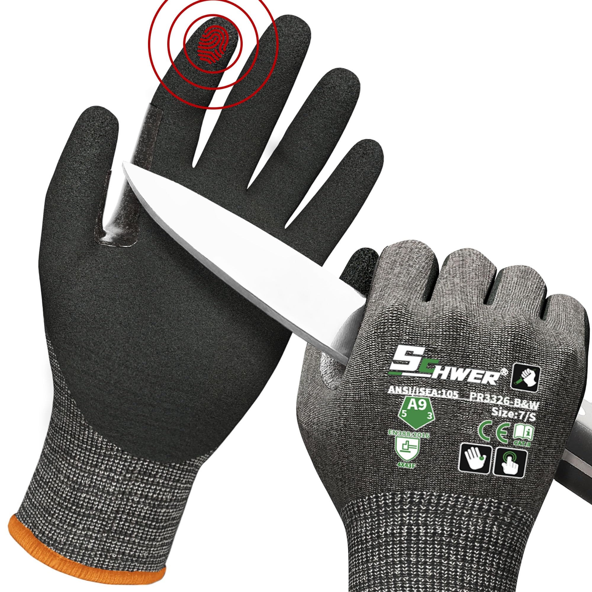 Schwer ProGuard High Level Cut Resistant Work Gloves PR3326 for